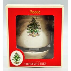 Spode Christmas Tree Lithophane Ceramic Candle Votive Holder Fairy Light